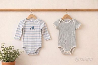 Set 2 body Petit Bateau 36 mesi