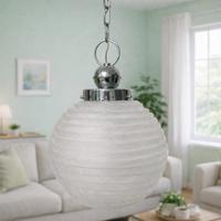 Lampadario in vetro a sfera con fondo chiuso