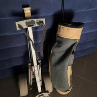 Sacca da golf vintage con carrello