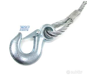 CAVO D'ACCIAIO RIMORCHIO CON DOPPIO GANCIO