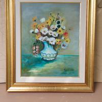 Olio su tela “Vaso di fiori”