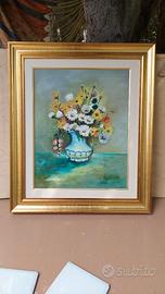 Olio su tela “Vaso di fiori”