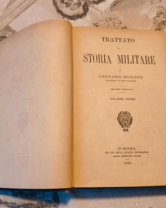 Storia militare - moreno - 1892 - 2 volumi in 1