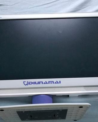 TV schermo monitor LCD 19 pollici Diunamai bianco