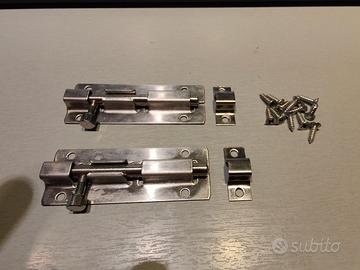 Chiavistello per porta in acciaio inossidabile x2