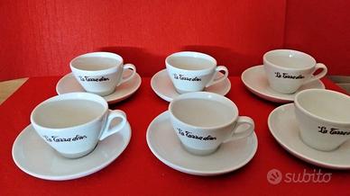 SET 6 TAZZINE + 6 PIATTINI "LA TAZZA D'ORO" PORCEL