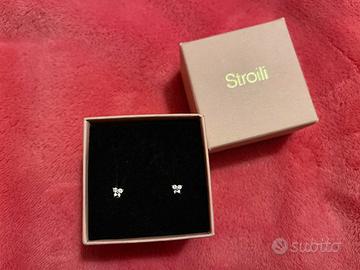 Orecchini Stroili Oro Bianco 375 Farfalle