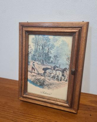 Portachiavi in legno con cornice