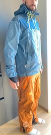 Completo sci giacca pantaloni guscio