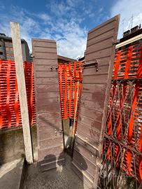 4 porte antiche in legno massello H 260 cm x 50 cm