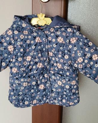 Giubbino leggero bambina 6-9 mesi 74 cm floreale