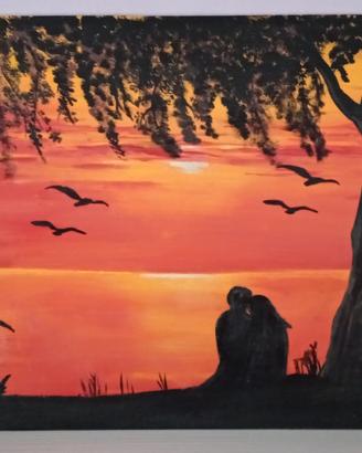 Quadro acilico COPPIA al tramonto