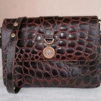 Borsa tracolla stampa coccodrillo