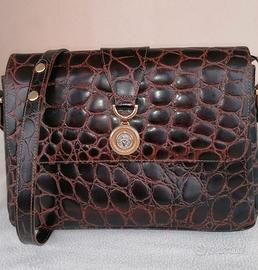 Borsa tracolla stampa coccodrillo