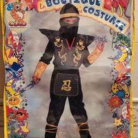 Costume carnevale Black Ninja  taglia 10-12  an