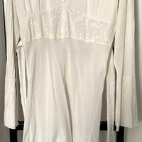 Abito copricostume con maniche lunghe bianco