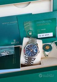 ROLEX DATEJUST 126200 BLU JUBILEE 2021 PARI NUOVO