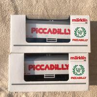 trenini MARKLIN vagoni merci PICCADILLY 50°