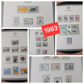 francobolli nuovi 1983 su fogli GBE 