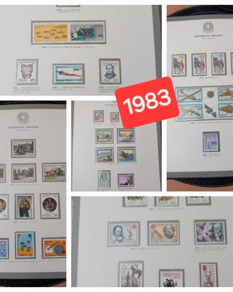 francobolli nuovi 1983 su fogli GBE 