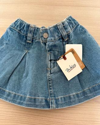 Gonna jeans bimba Blukids 12 mesi 80 cm nuova