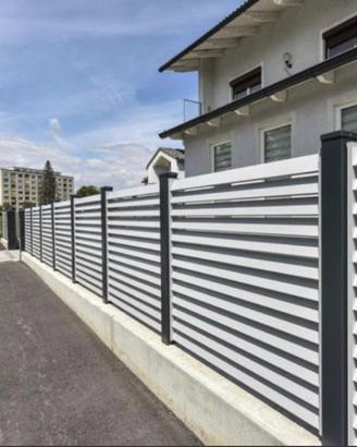 Recinzione in acciaio finitura verniciata