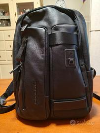 Piquadro borsa/zaino in pelle nera