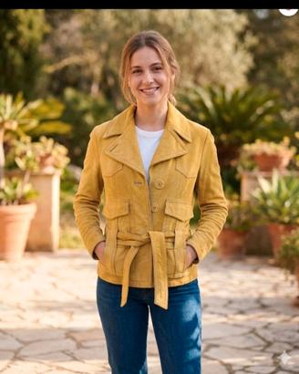 Giacca Vintage MAX&Co. in Vera Pelle Scamosciata -