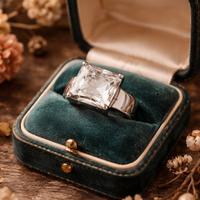 Anello argento 925 anni ‘70 solitario