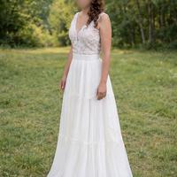 Abito da sposa romantico in pizzo - boho elegante