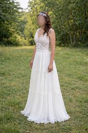 Abito da sposa romantico in pizzo - boho elegante
