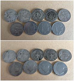 9 monete 20 centesimi prima metà '900