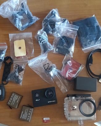 Action CAM 4k + microSD + Kit sport + Selfie stick
