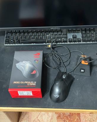 Mouse ASUS ROG Gladius II Core + Tendi Cavo Fnatic