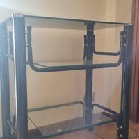 Mobiletto con ripiani in vetro