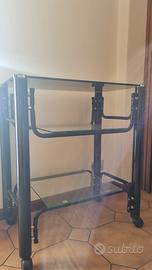 Mobiletto con ripiani in vetro