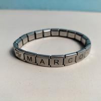 braccialetto personalizzato MARCO  in acciaio 