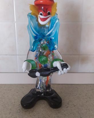 Clown pagliaccio in vetro di Murano vintage