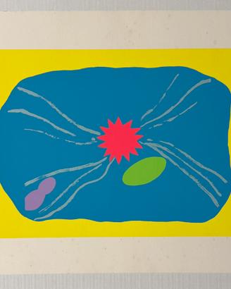 Quadro serigrafia G. Turcato composizione astratta