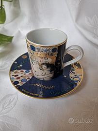 Tazzina da caffè Klimt “Il Bacio” con piattino