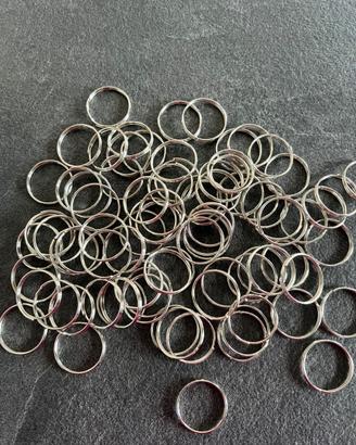 Set 100 anelli portachiavi 30mm - Nuovi