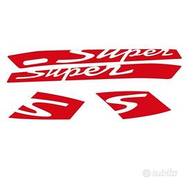ADESIVI ROSSO VESPA GTS 125 250 300 SUPER TRASPARE
