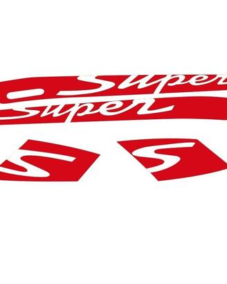 ADESIVI ROSSO VESPA GTS 125 250 300 SUPER TRASPARE