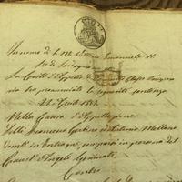 Manoscritto del 1857 in carta bollata
