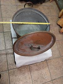 pentola in rame antica 
