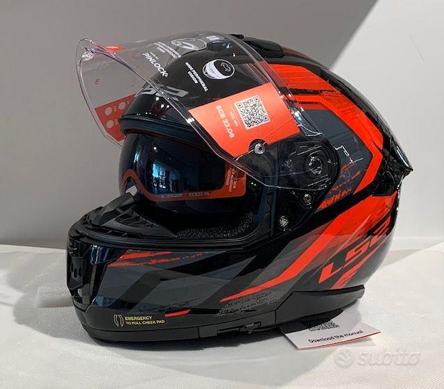 Casco Integrale Ls2 FF808 Stream II Fury Nero Rosso