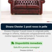 Divani CHESTER ( come nuovi) per cambio casa