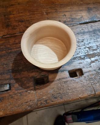 vaso di legno 