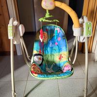 Sdraietta dondolo Fisher Price+alzatina per auto