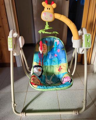 Sdraietta dondolo Fisher Price+alzatina per auto